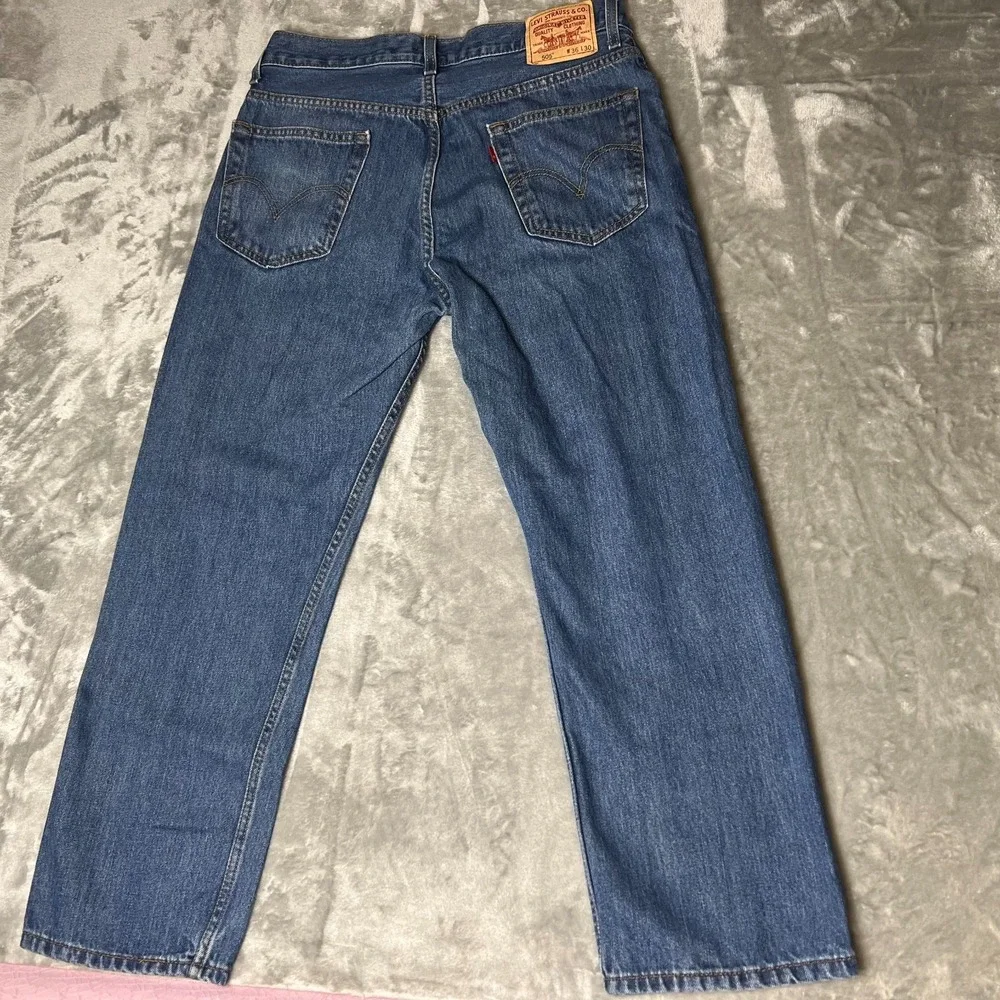 Levi's 505 Jeans Mens 36x30 Blue Denim‎ Regular Fit Medium Wash Straight Leg